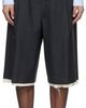 mfpen mfpen Gray Slash Shorts - 1