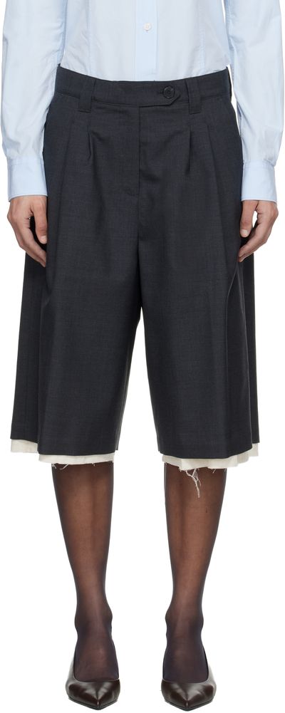 mfpen mfpen Gray Slash Shorts
