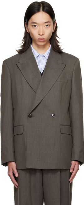 mfpen mfpen Taupe Double Breasted Blazer