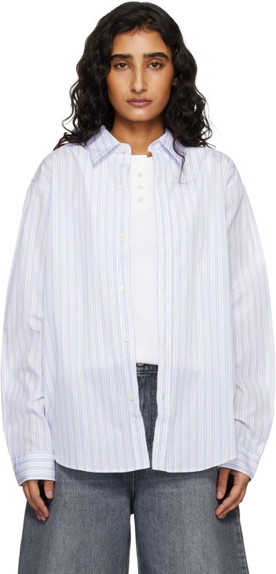 mfpen mfpen White & Blue Evening Shirt