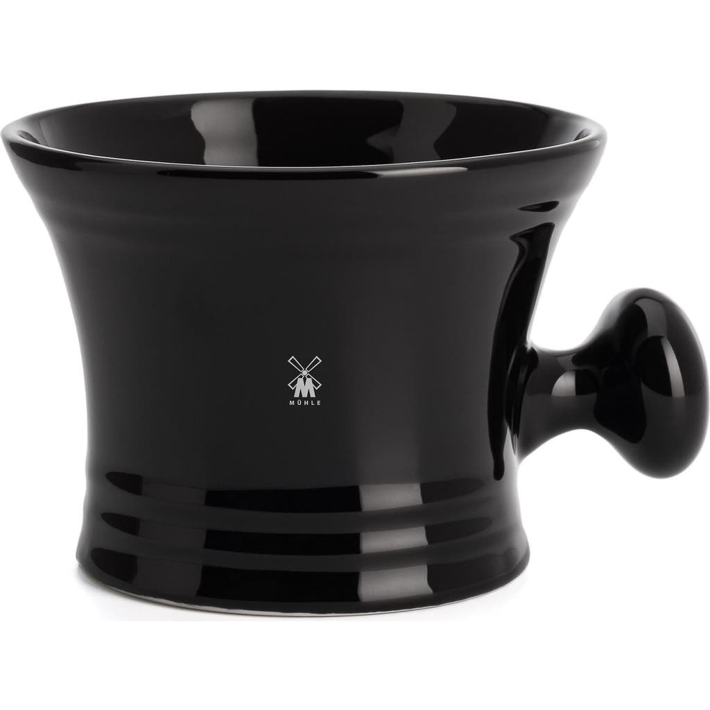 MÜHLE MÜHLE Black Porcelain Shaving Mug with Handle 