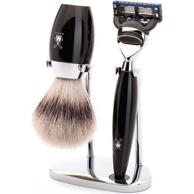 MÜHLE MÜHLE Kosmo Black 3-Piece Silvertip Fiber & Fusion Shaving Set 