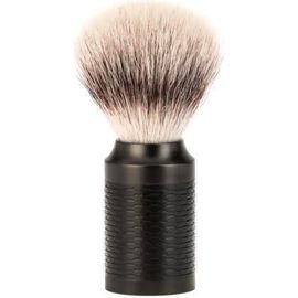MÜHLE MÜHLE Rocca Jet Black Stainless Steel Silvertip Fiber Shaving Brush 