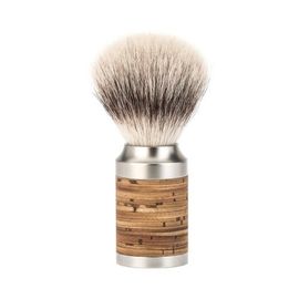 MÜHLE MÜHLE Rocca Stainless Steel & Birch Bark Silvertip Fiber Shaving Brush 