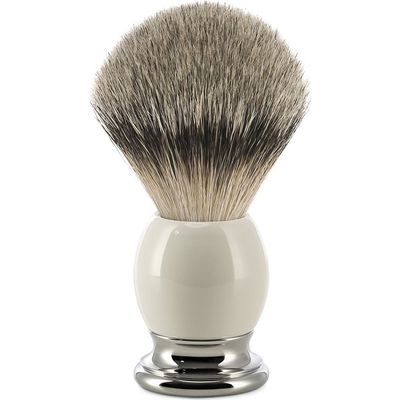 MÜHLE MÜHLE Sophist Porcelain & Chrome Silvertip Badger Shaving Brush