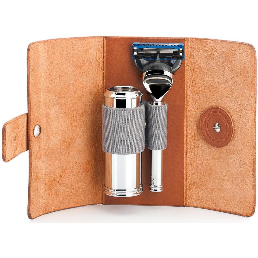 MÜHLE MÜHLE Travel Vegetable-Tanned Cowhide Travel Case Fusion Razor & Travel Brush 