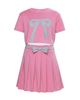 Mia Belle Girls Mia Belle Girls Casual Bow Top and Pleated Skirt Set - 1