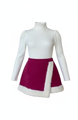 Mia Belle Girls Mia Belle Girls Cozy Long Sleeve Top and Skort Set