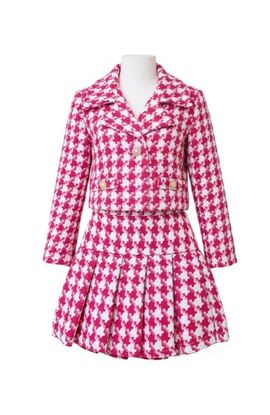 Mia Belle Girls Mia Belle Girls Cute Festive Jacket and Pleated Skirt Set