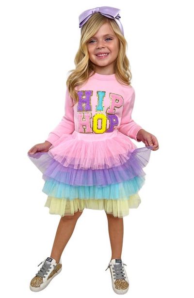 Mia Belle Girls Mia Belle Girls Girls Hip Hop Sparkle Sweatshirt Tutu Skirt Set