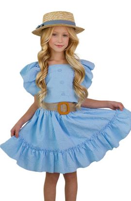 Mia Belle Girls Mia Belle Girls Girls Ruffle Sleeve Belted Skirt Set