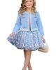 Mia Belle Girls Mia Belle Girls Girls Sparkle Tweed Jacket & Butterfly Tutu Skirt Set - 1