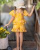 Mia Belle Girls Mia Belle Girls Golden Bloom Eyelet Puff Sleeve Top and Ruffle Girls Shorts Set - 3