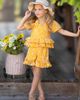 Mia Belle Girls Mia Belle Girls Golden Bloom Eyelet Puff Sleeve Top and Ruffle Girls Shorts Set - 5