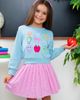 Mia Belle Girls Mia Belle Girls Happy School Days Sweatshirt and Gingham Skirt Set - 2