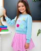 Mia Belle Girls Mia Belle Girls Happy School Days Sweatshirt and Gingham Skirt Set - 5