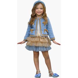 Mia Belle Girls Mia Belle Girls Hello Darling Tweed Jacket And Tulle Skirt(Toddler, Little Kid & Big Kid)