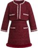 Mia Belle Girls Mia Belle Girls Holiday Cute Festive Jacket and Skirt Set - 1