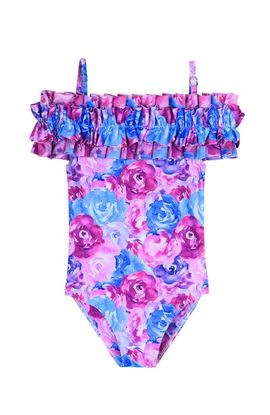 Mia Belle Girls Mia Belle Girls Kids' Watercolor Blooms One Piece Swimsuit