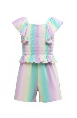 Mia Belle Girls Mia Belle Girls Mermaid Breeze Ombre Ruffle Romper
