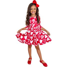 Mia Belle Girls Mia Belle Girls Radiant Heart Twirly Long Sleeve Skater Dress