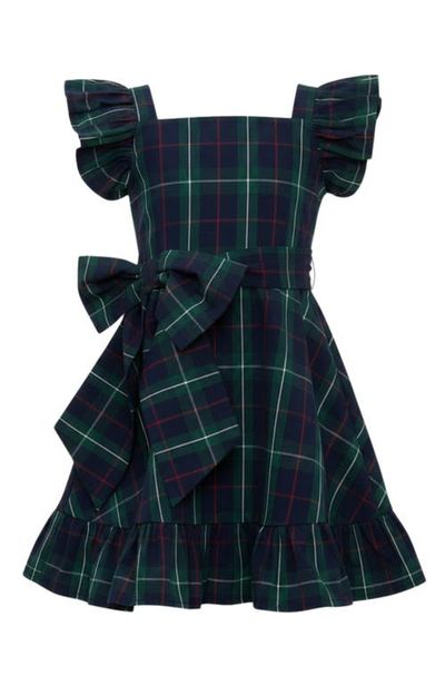 Mia Belle Girls Mia Belle Girls Scholarly Chic Plaid Bow Dress