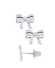 Mia Belle Girls Mia Belle Girls Sterling Silver Bow Knot Stud Earrings  - 1