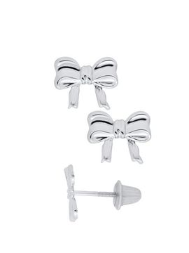 Mia Belle Girls Mia Belle Girls Sterling Silver Bow Knot Stud Earrings 