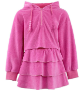 Mia Belle Girls Mia Belle Girls Sweet Sorbet Ruffle Terry Hoodie and Ruffle Skirt Set