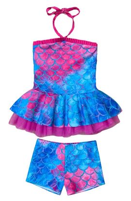 Mia Belle Girls Mia Belle Girls Swim With Mermaids Tulle Two Piece Swimsuit