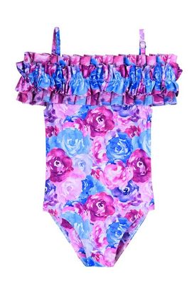 Mia Belle Girls Mia Belle Girls Watercolor Blooms One Piece Swimsuit