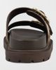 MIA Shoes MIA Shoes Gen Double Buckle Slide Sandal in Brown Cow, Women's at Urban Outfitters - 3