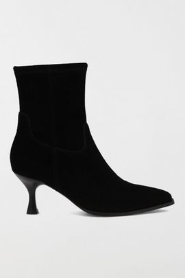 MIA Shoes MIA Shoes MIA Aletta Suede Kitten Heel Bootie in Black, Women's at Urban Outfitters