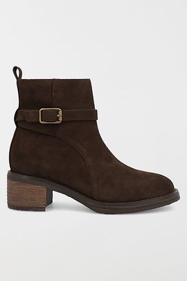 MIA Shoes MIA Shoes MIA Desmond Buckle Block Heel Bootie in Espresso, Women's at Urban Outfitters