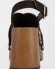 MIA Shoes MIA Shoes MIA Eudora Suede Slingback Wooden Platform Sandal in Chocolate, Women's at Urban Outfitters - 3