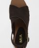 MIA Shoes MIA Shoes MIA Eudora Suede Slingback Wooden Platform Sandal in Chocolate, Women's at Urban Outfitters - 4