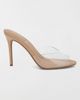 MIA Shoes MIA Shoes MIA Gwyneth Peep Toe Stiletto Mule in Nude/Clear, Women's at Urban Outfitters - 1