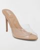 MIA Shoes MIA Shoes MIA Gwyneth Peep Toe Stiletto Mule in Nude/Clear, Women's at Urban Outfitters - 2