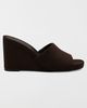 MIA Shoes MIA Shoes MIA Jessica Suede Wedges in Espresso, Women's at Urban Outfitters - 1