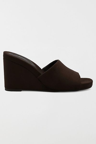 MIA Shoes MIA Shoes MIA Jessica Suede Wedges in Espresso, Women's at Urban Outfitters