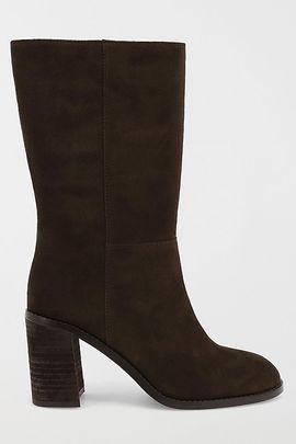 MIA Shoes MIA Shoes MIA Laurie Suede Block Heel Boot in Espresso, Women's at Urban Outfitters