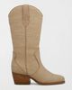 MIA Shoes MIA Shoes MIA Limited Edition Jenah Woven Raffia Cowboy Boot in Natural, Women's at Urban Outfitters - 1