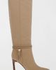 MIA Shoes MIA Shoes MIA Niko Suede Tie Detail Knee High Boot in Beige, Women's at Urban Outfitters - 1