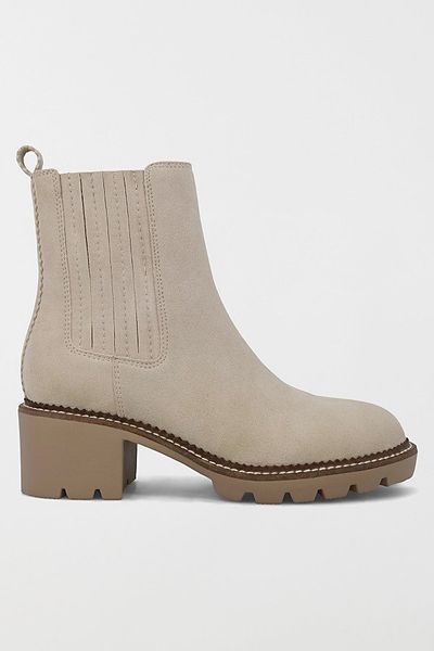 MIA Shoes MIA Shoes MIA Pryor Suede Lug Sole Chelsea Boot in Sand, Women's at Urban Outfitters