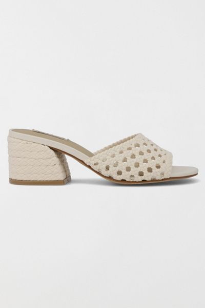 MIA Shoes MIA Shoes MIA Sahar Woven Block Heel Sandal in Bone, Women's at Urban Outfitters