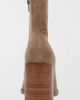 MIA Shoes MIA Shoes MIA Sidonie Suede Block Heel Bootie in Taupe, Women's at Urban Outfitters - 3