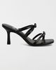MIA Shoes MIA Shoes MIA Sonja Leather Bow Heeled Sandal in Black, Women's at Urban Outfitters - 1