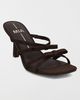 MIA Shoes MIA Shoes MIA Sonja Suede Bow Heeled Sandal in Espresso, Women's at Urban Outfitters - 2
