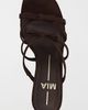 MIA Shoes MIA Shoes MIA Sonja Suede Bow Heeled Sandal in Espresso, Women's at Urban Outfitters - 4
