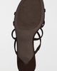 MIA Shoes MIA Shoes MIA Sonja Suede Bow Heeled Sandal in Espresso, Women's at Urban Outfitters - 5